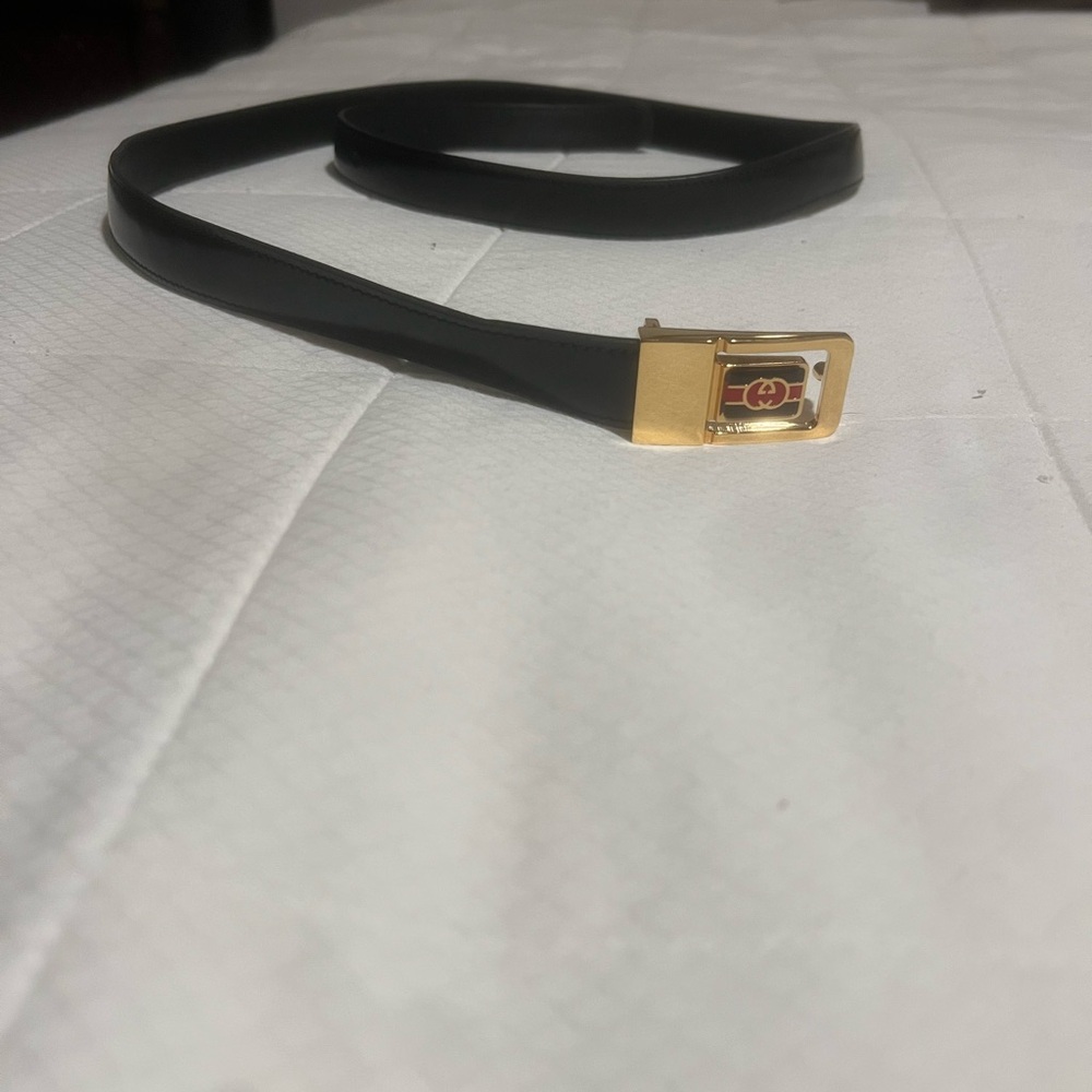 Gucci Black Leather Belt